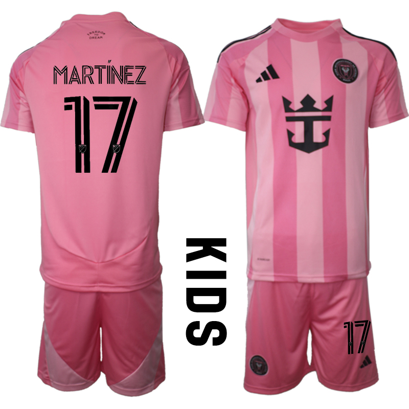 Youth 2025-2026 Club Inter Milan CF home Pink 17 Soccer Jersey